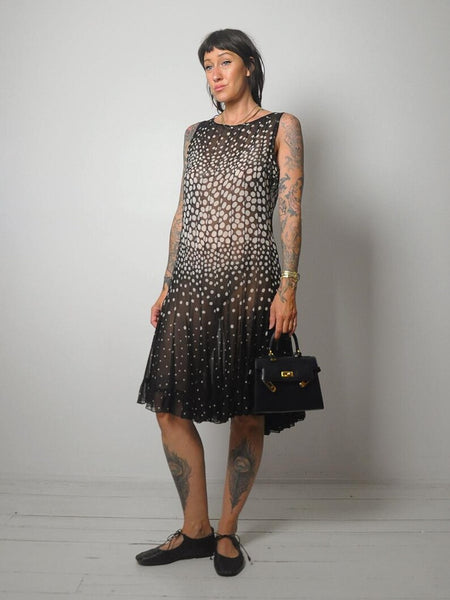 Ombre Dotted Sheer Dress