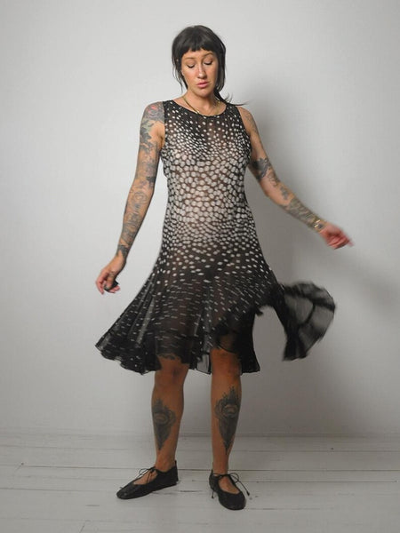 Ombre Dotted Sheer Dress