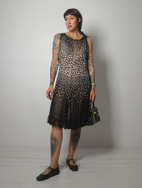Ombre Dotted Sheer Dress