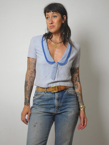 50's Striped Sailor Top