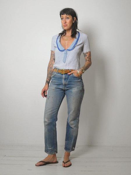 50's Striped Sailor Top