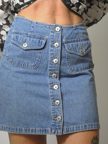 90's Denim Mini Skirt
