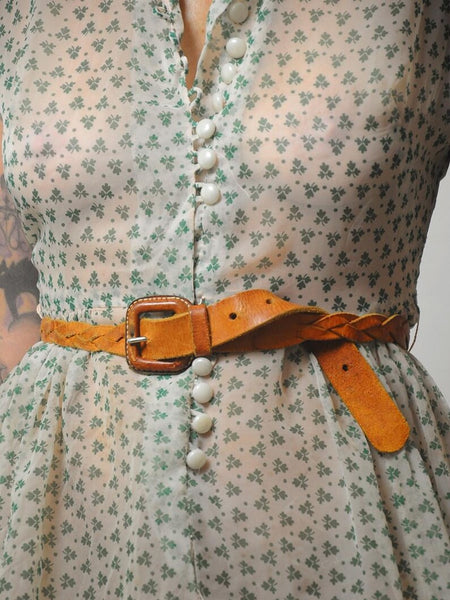 1950's Sheer Shamrock Dress