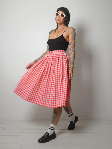50's Gingham Circle Skirt