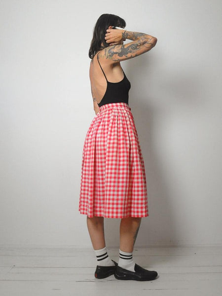 50's Gingham Circle Skirt