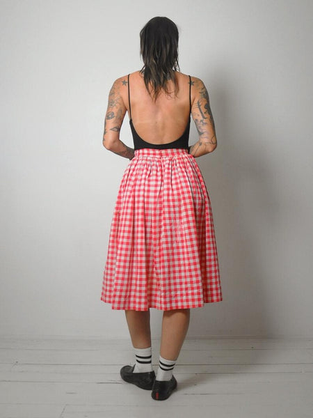 50's Gingham Circle Skirt
