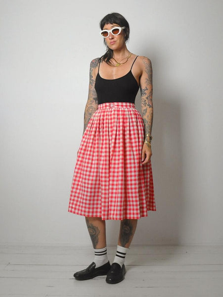 50's Gingham Circle Skirt