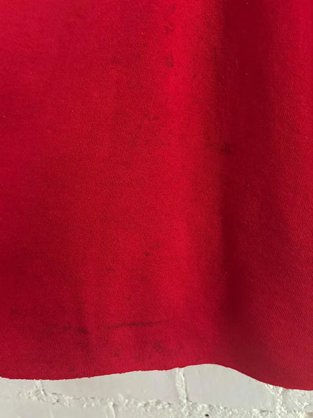 80's Contrast Stitch Red Sweatshirt