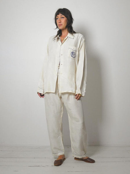 50's Silk Chinese Pajama Set
