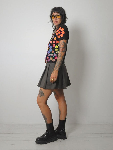 90's Rainbow Flower 3D Cardigan
