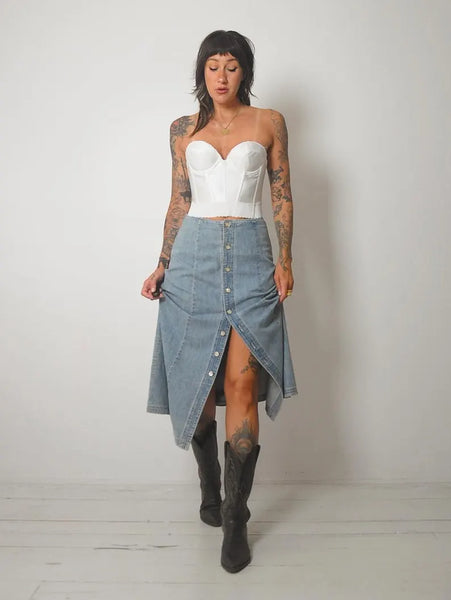 1990's White Bustier Top