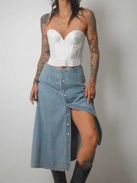 90's Denim Midi Skirt