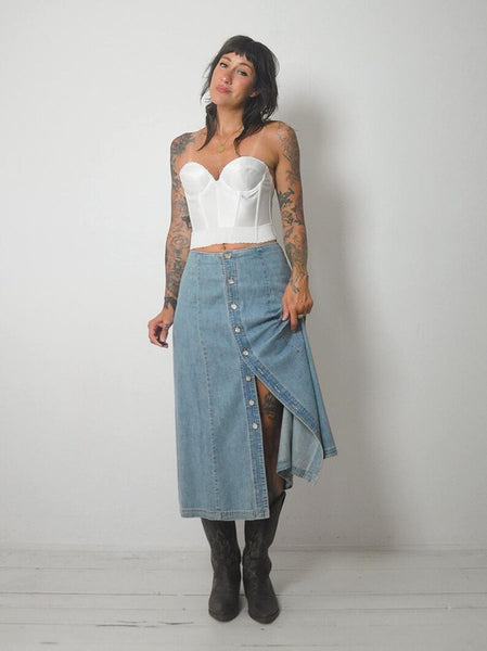 90's Denim Midi Skirt