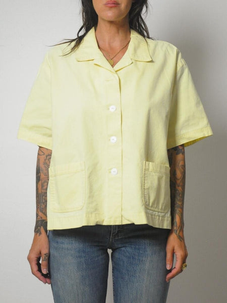 Butter Yellow Crop Shirt