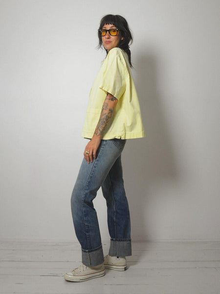 Butter Yellow Crop Shirt