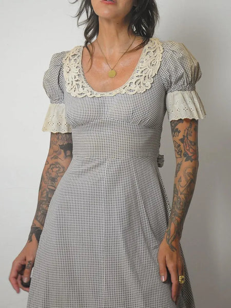 70's Black Label Sunfaded Gunne Sax Dress