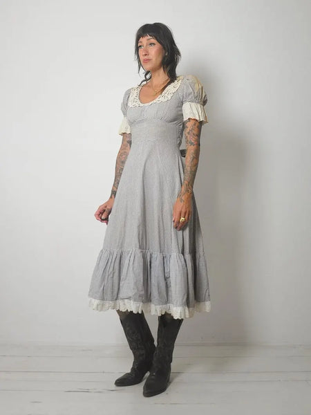 70's Black Label Sunfaded Gunne Sax Dress