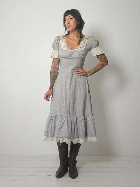 70's Black Label Sunfaded Gunne Sax Dress