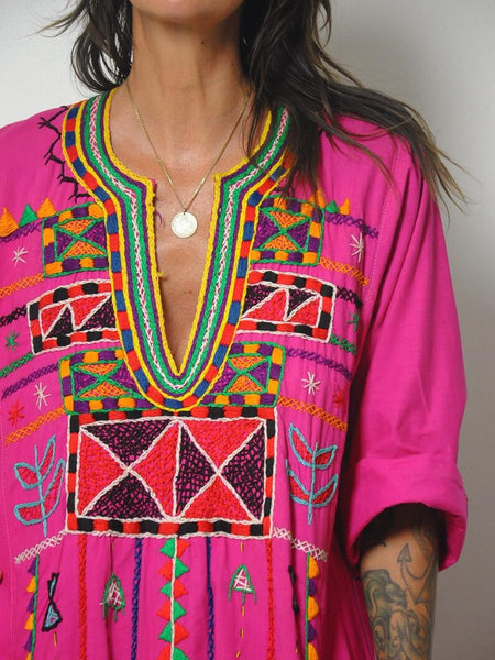 1970's Portia Embroidered Dress