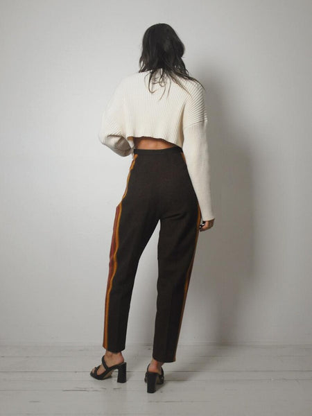 1950's Striped Wool Side Zip Trouser