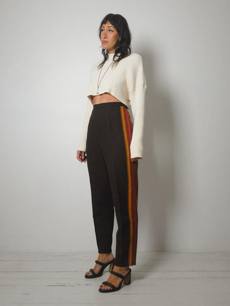 1950's Striped Wool Side Zip Trouser