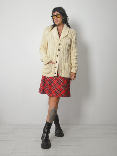 1970's Ivory Fisherman's Cardigan