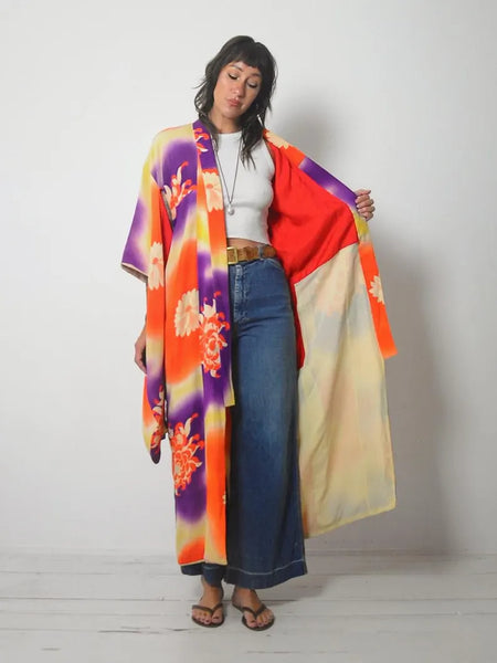 1940's Silk Spider Mum Kimono