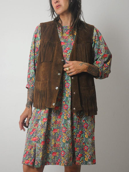 1970's Schott Fringe Suede Vest