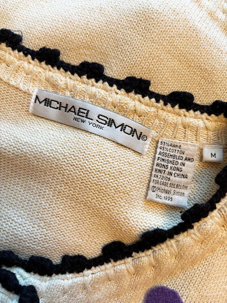 1995 Michael Simon 3D Bicycle Cardigan