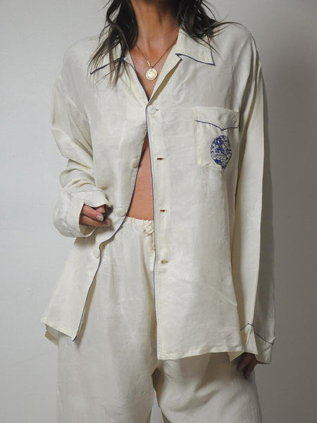 50's Silk Chinese Pajama Set