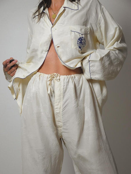 50's Silk Chinese Pajama Set