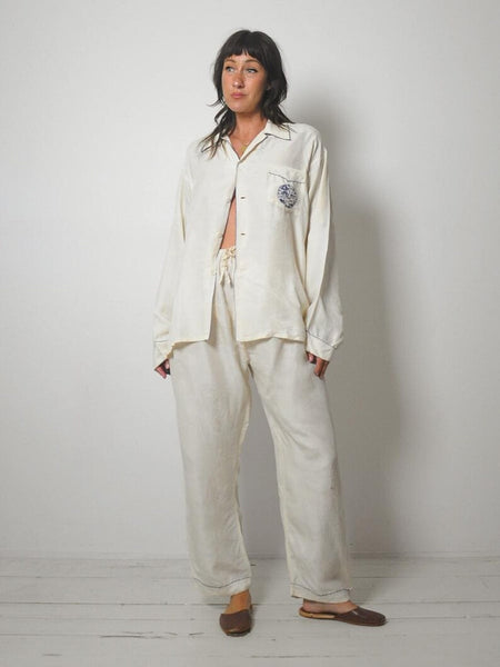 50's Silk Chinese Pajama Set