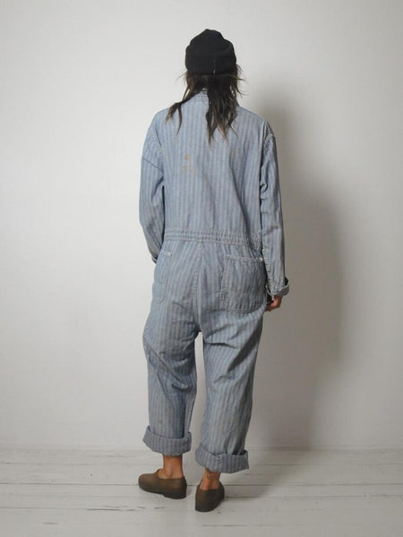 1970's Painted HBT Denim Coveralls
