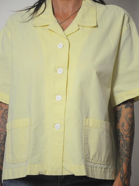 Butter Yellow Crop Shirt