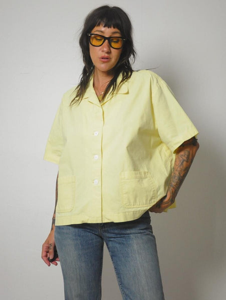 Butter Yellow Crop Shirt