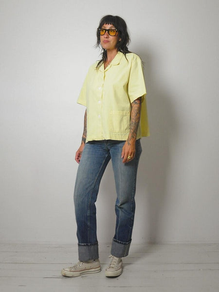 Butter Yellow Crop Shirt