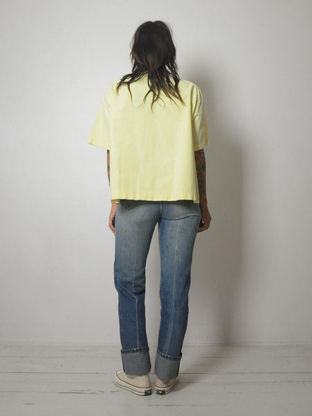 Butter Yellow Crop Shirt