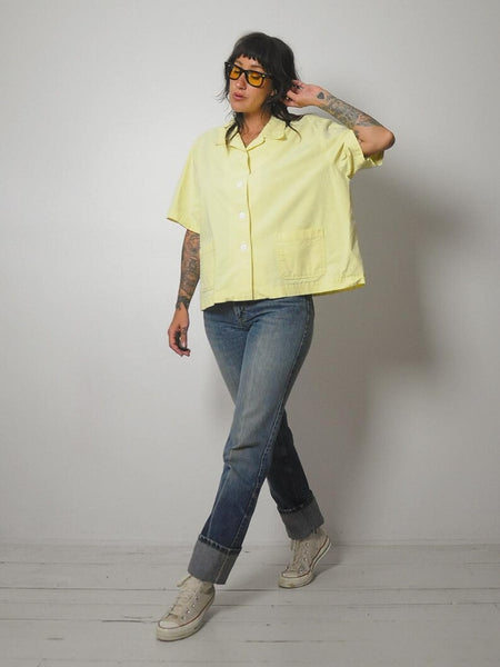 Butter Yellow Crop Shirt