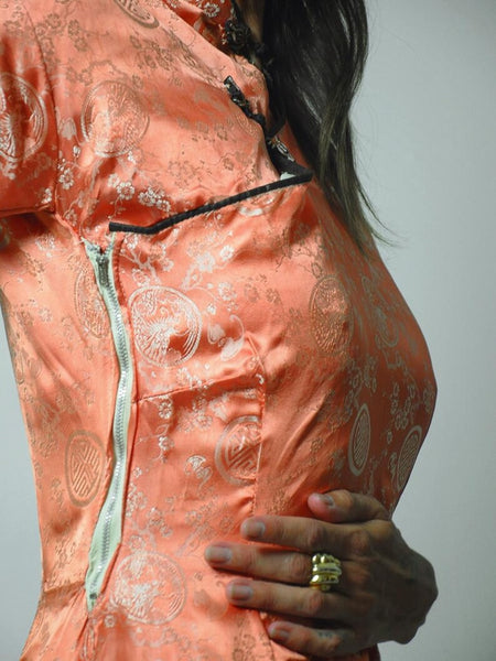 1950's Silk Cheongsam Dress