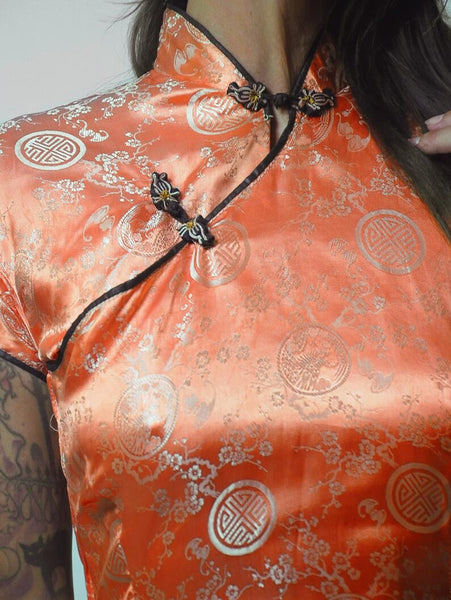 1950's Silk Cheongsam Dress