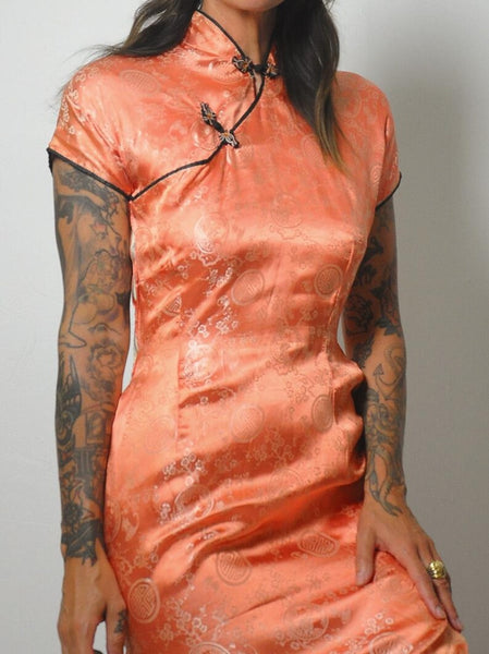 1950's Silk Cheongsam Dress