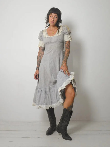 70's Black Label Sunfaded Gunne Sax Dress
