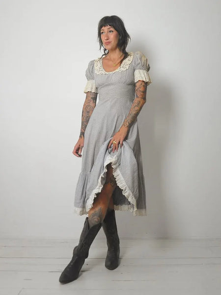 70's Black Label Sunfaded Gunne Sax Dress