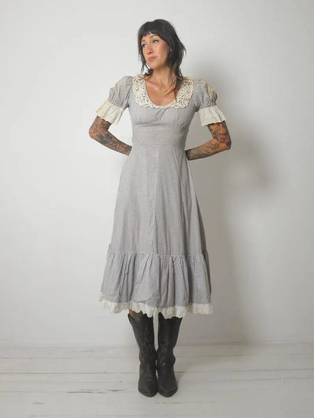 70's Black Label Sunfaded Gunne Sax Dress