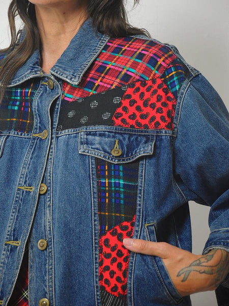90's Patchwork Jean Jacket