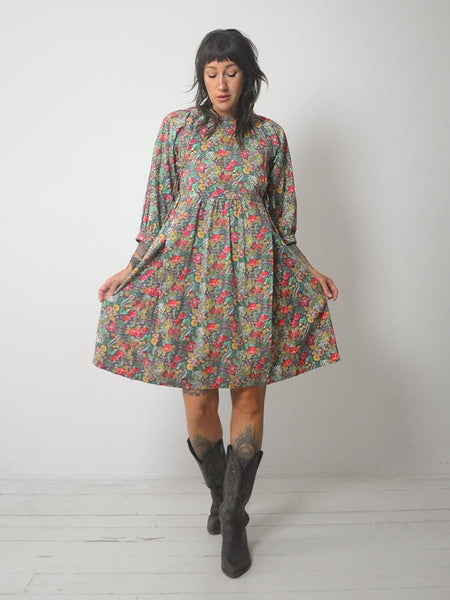 1970's Tie Waist Trapeze Dress