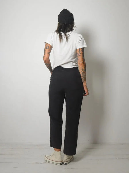 80's Italian Black Silk Pants