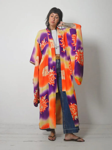 1940's Silk Spider Mum Kimono