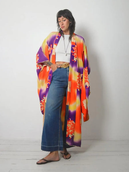 1940's Silk Spider Mum Kimono