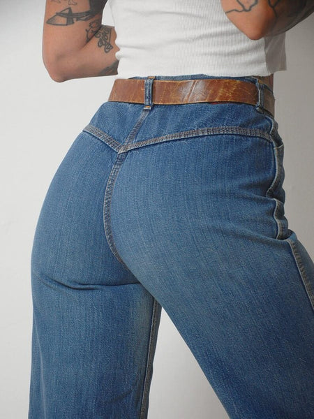 1970's Faded Flared Jeans 26x29